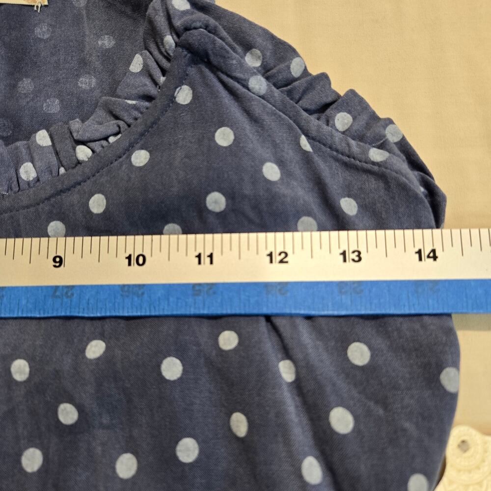 NWT Altar'd State Blue Chambray Tank Top Polka Dots Sz S Coastal Cowgirl Summer - Picture 5 of 9